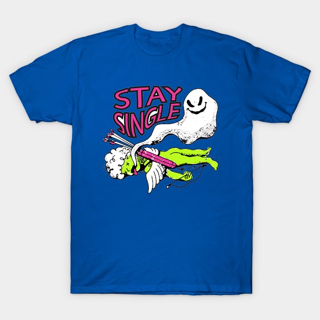 Anti Valentines Day Stay Single T-Shirt by DRIPCRIME Y2K